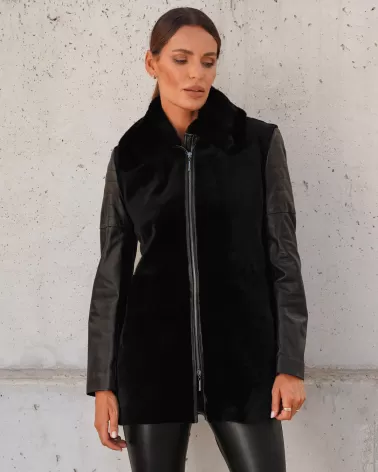 Sale | Black leather coat
