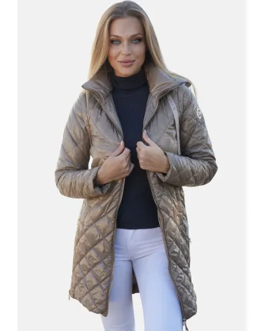 copy of Camel quilted jacket with detachable sleeves
