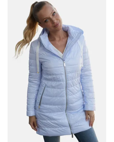 copy of Blue quilted jacket with a hood
