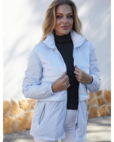 copy of Blue quilted jacket with a hood