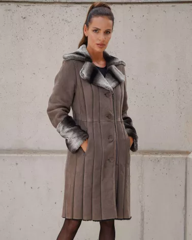 Sale | Taupe Sheepskin Coat
