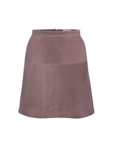 Suede skirt with zipper