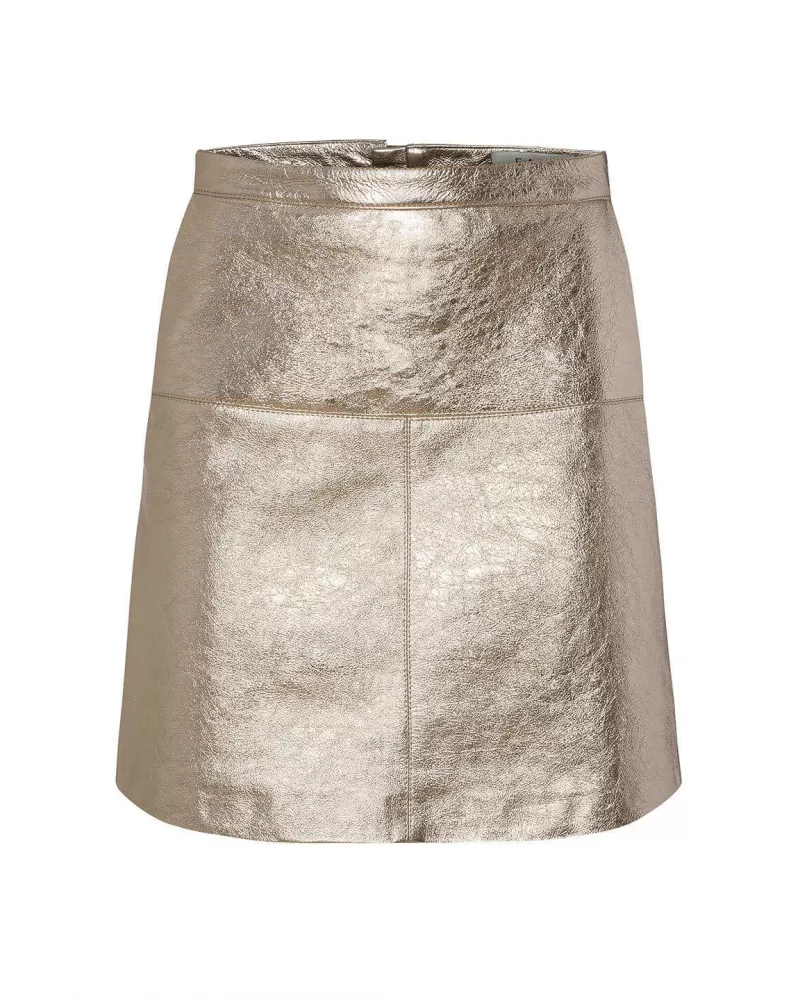 Sale | Golden leather skirt