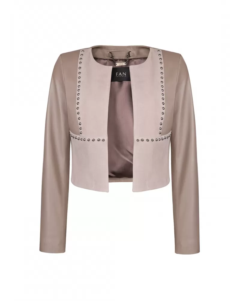 Sale | Taupe chanel leather jacket