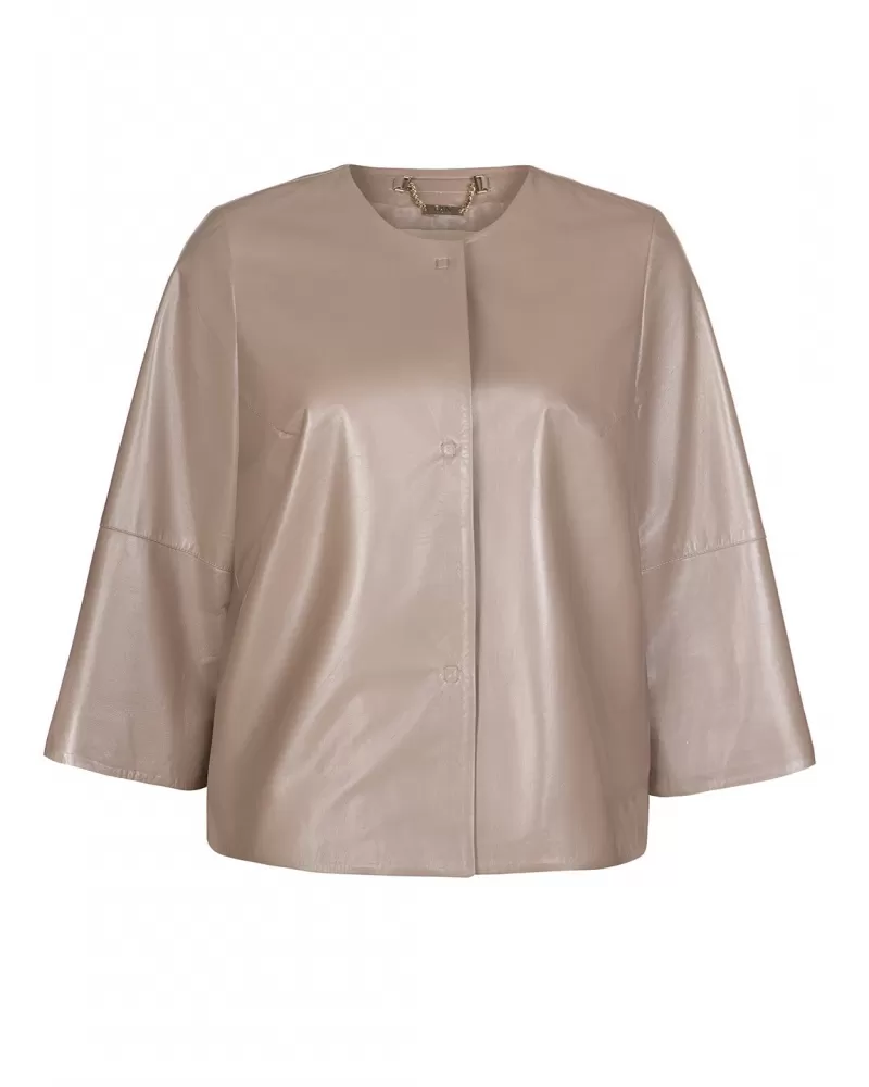 Sale | Beige chanel leather jacket