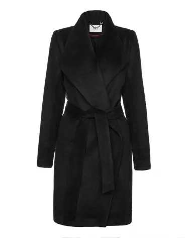 Sale | Black wool coat with cashmere