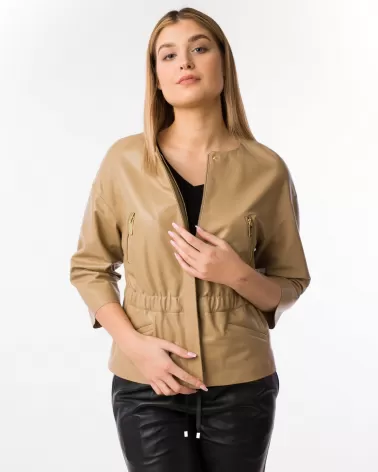 Sale | Sand leather jacket