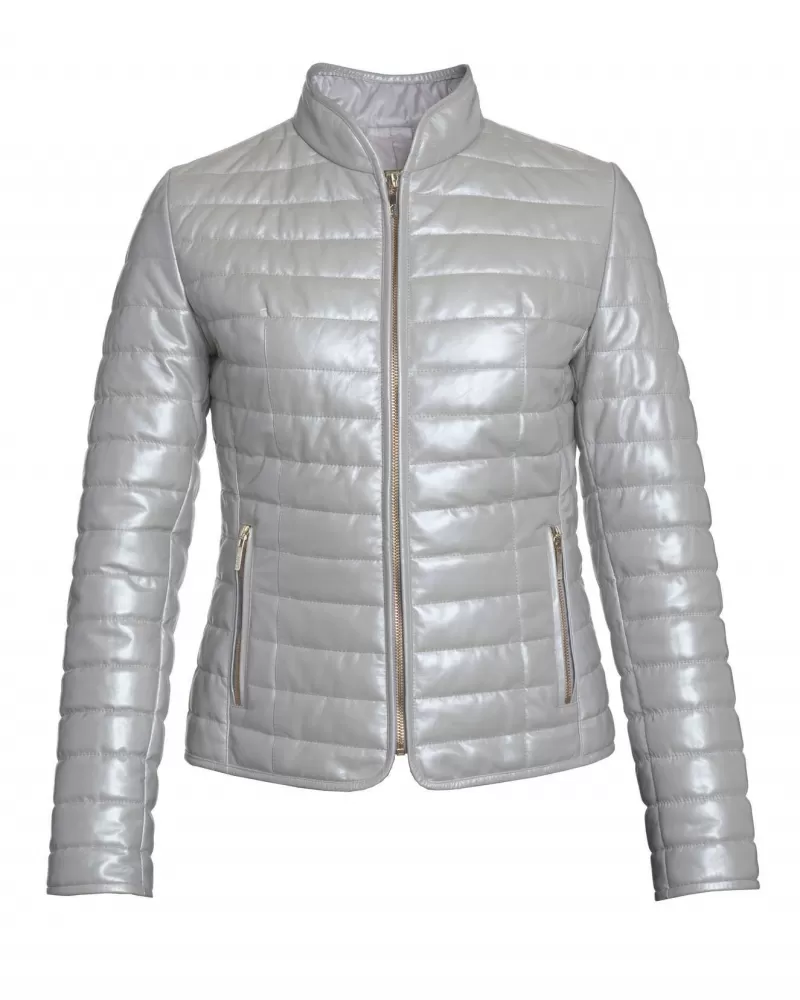 Sale | Silver leather jacket