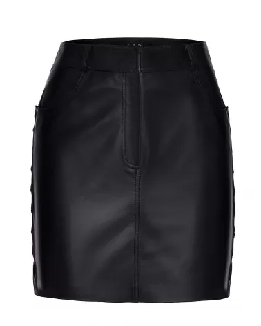 Sale | Black leather skirt