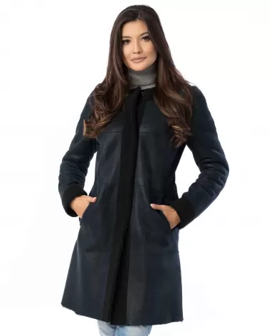 Sale | Navy sheepskin coat