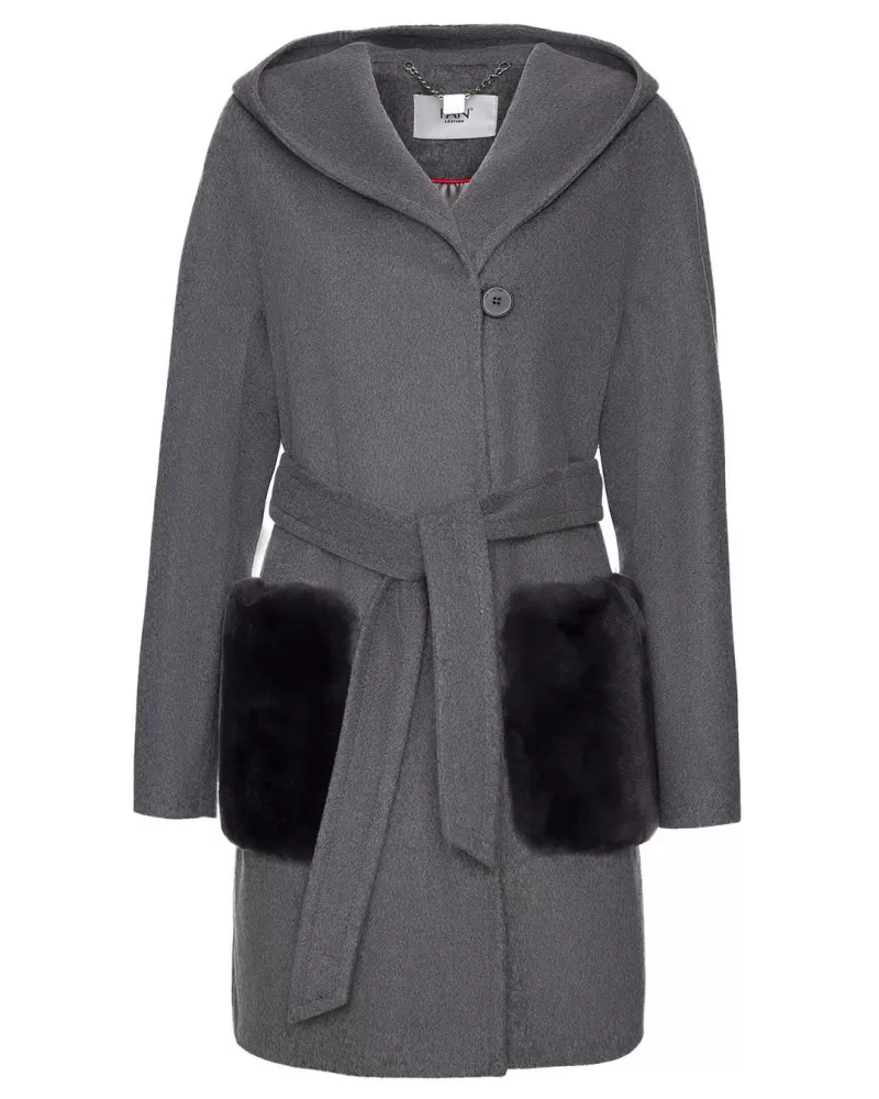 Sale | Gray wool coat with cashmere