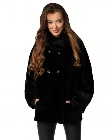 Black double-sided sheepskin