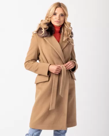 Wool coat with cashmere