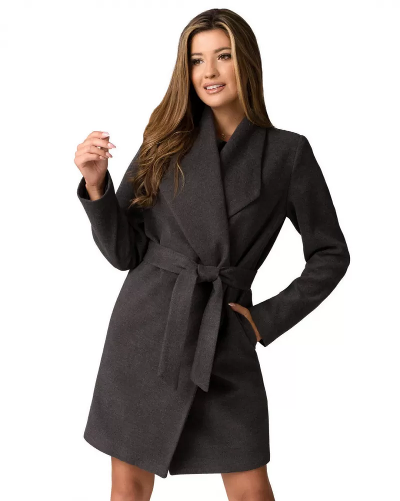 Sale | Dark gray wool coat with cashmere