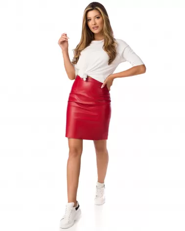 Sale | Red leather skirt
