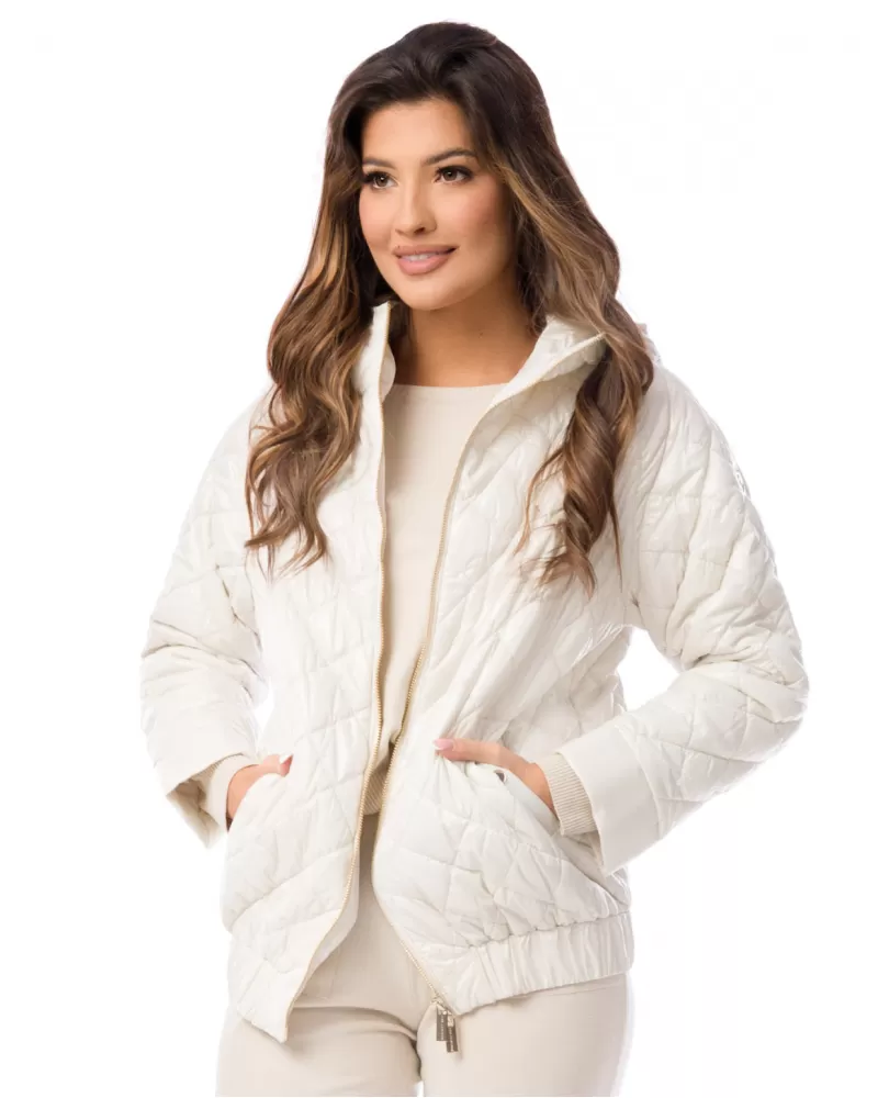 Milky reversible hooded jacket