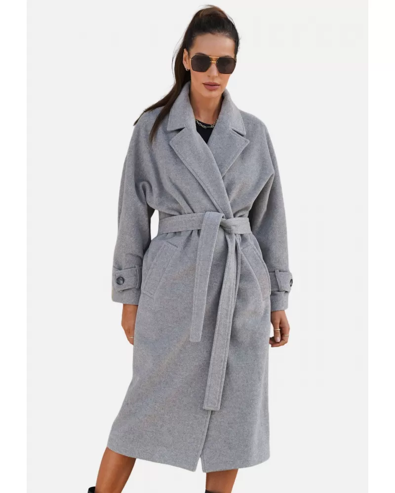 Plaid wool coat