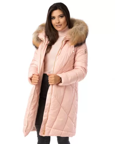 Sale | Pink hooded down jacket