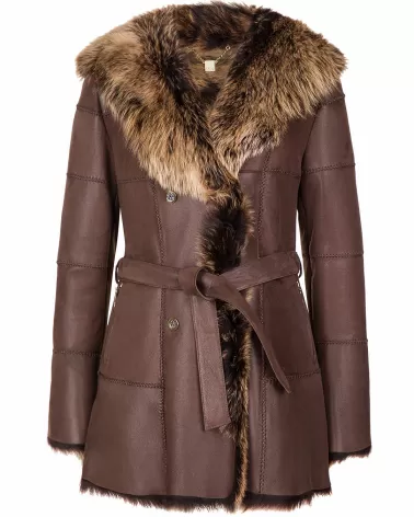 Sale | Toscana brown sheepskin coat
