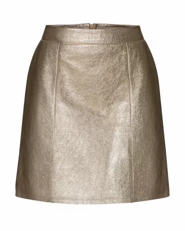 Sale | Gold leather skirt
