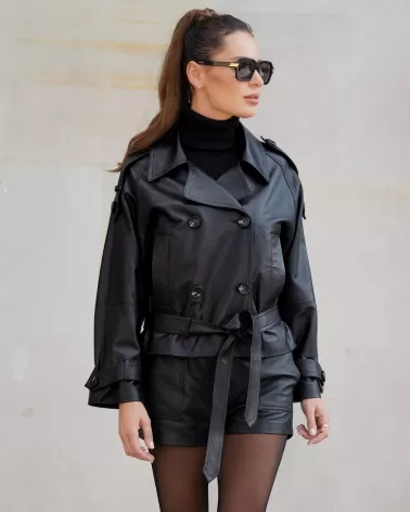 Black leather jacket